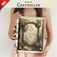 Handfasting Certificate Floral Celtic Wicca Pagan Poster at Zazzle