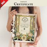 Handfasting Certificate Floral Celtic Wicca Pagan Poster at Zazzle