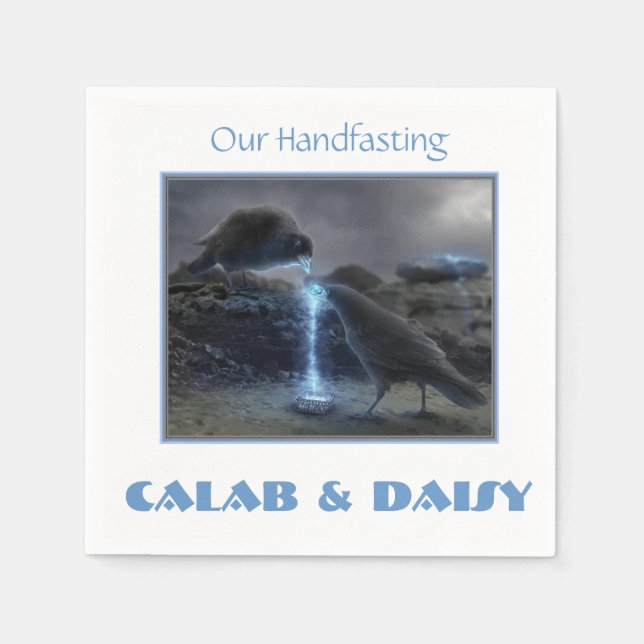 Handfasting Invitation Paper Napkins (Front)