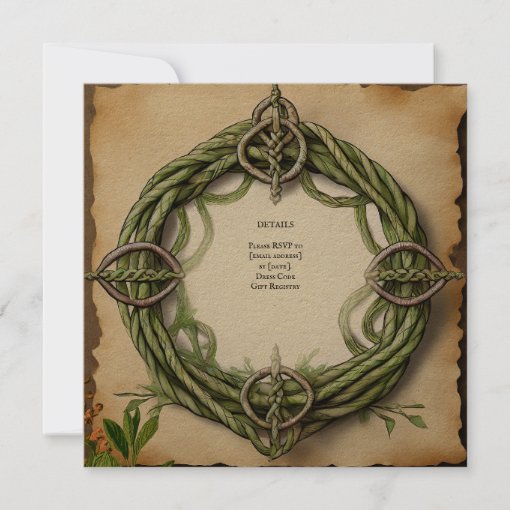 HANDFASTING INVITATIONS CELTIC KNOTS KRAFT | Zazzle