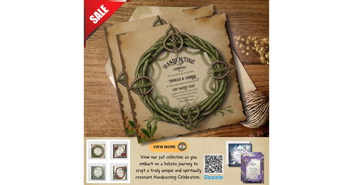 HANDFASTING INVITATIONS CELTIC KNOTS KRAFT | Zazzle