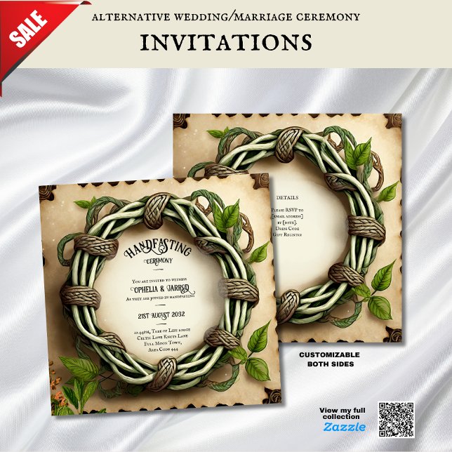 HANDFASTING INVITATIONS CELTIC KNOTS KRAFT (Creator Uploaded)