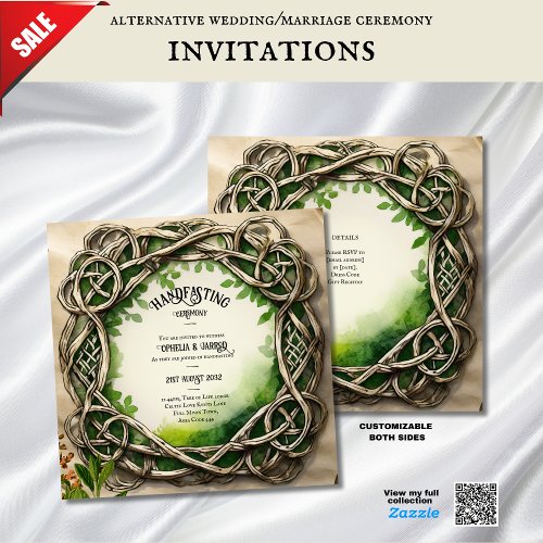 HANDFASTING INVITATIONS CELTIC KNOTS KRAFT