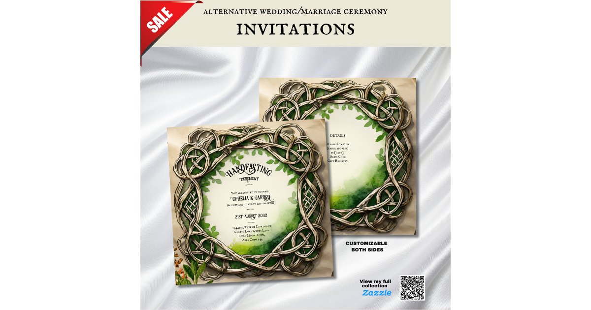 HANDFASTING INVITATIONS CELTIC KNOTS KRAFT | Zazzle
