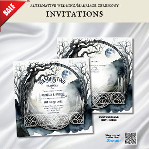HANDFASTING INVITATIONS DRUID CELTIC WICCA MOON