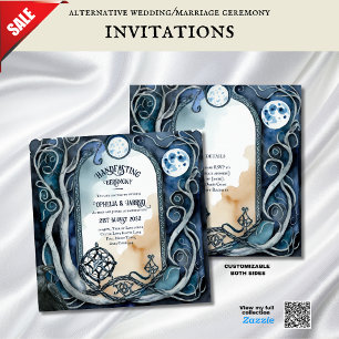HANDFASTING INVITATIONS DRUID CELTIC WICCA MOON