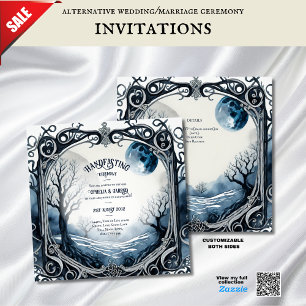 HANDFASTING INVITATIONS DRUID CELTIC WICCA MOON