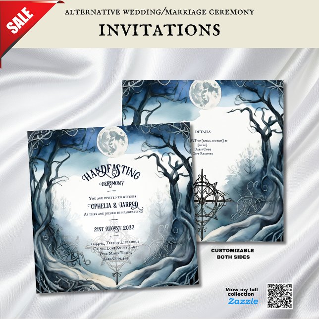 HANDFASTING INVITATIONS DRUID CELTIC WICCA MOON (Creator Uploaded)