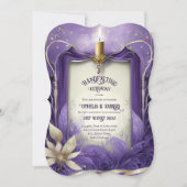 HANDFASTING INVITATIONS PURPLE GOLD ETHEREAL | Zazzle