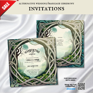 HANDFASTING INVITATIONS ROMANTIC WICCA CELTIC LOVE