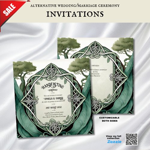 HANDFASTING INVITATIONS ROMANTIC WICCA CELTIC LOVE