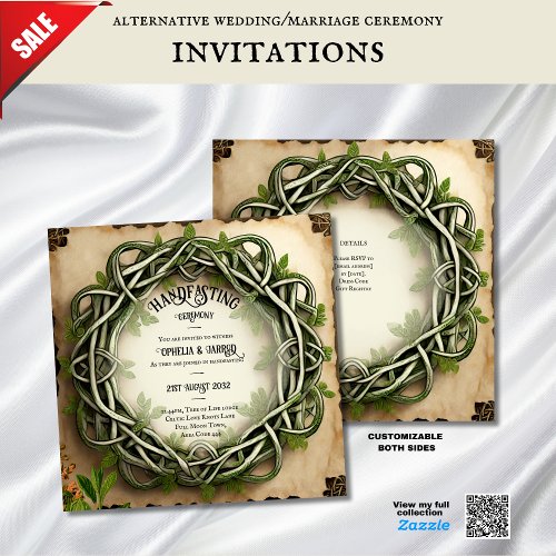 HANDFASTING INVITATIONS ROMANTIC WICCA CELTIC LOVE