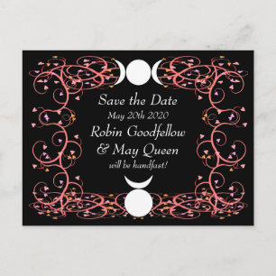 Handfasting Save the Date Postcard Goddess & God