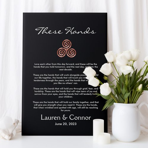 Handfasting Spiral Celtic Knot Irish Wedding Vows Canvas Print