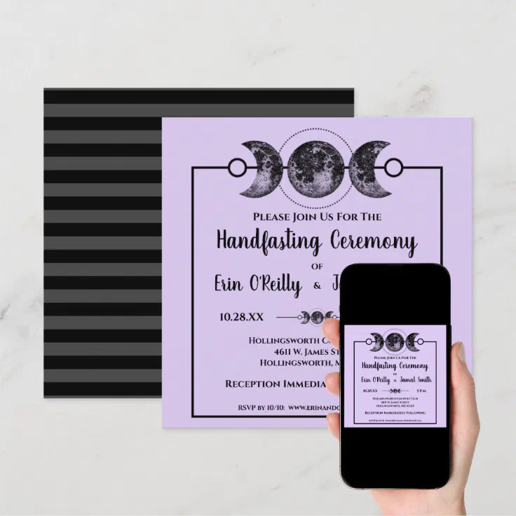 Handfasting Wedding Invitation Wicca Pagan Celtic | Zazzle