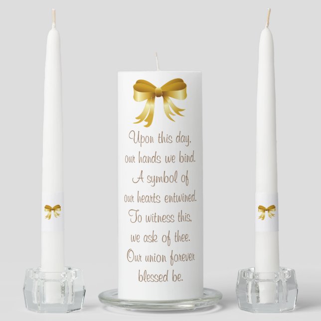 Handfasting Wedding Unity Candle Set (Front)