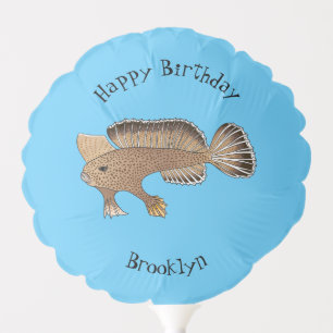 Handfish cartoon illustration balloon