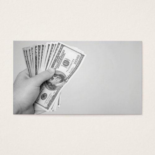 Handful of Money Business Card Template