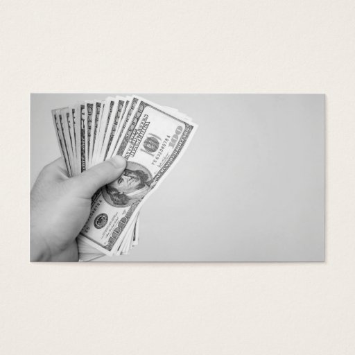 Customizable Handful of Money Business Card Template
