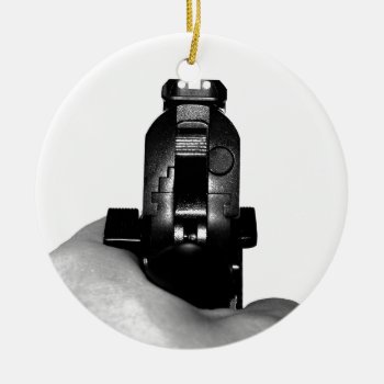 Handgun Ceramic Ornament by The_Everything_Store at Zazzle