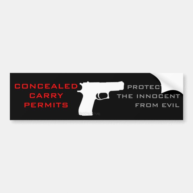 Handgun Permit Bumper Sticker (Front)