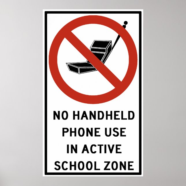 Handheld Phone Use Prohibited Poster (Front)