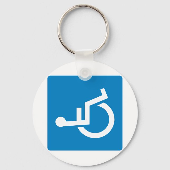 Handicap Accessibility Highway Sign Keychain (Front)