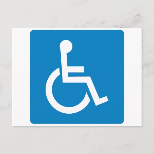 Handicap Accessibility Highway Sign Postcard