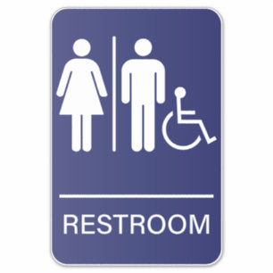 Handicap Accessible Bathroom Sign Sticker