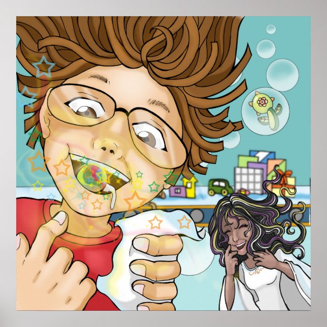 handicap, black tooth fairy, boy, toys, candy poster (Front)