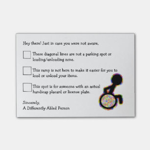 Handicap Car Post-It. Post-it Notes