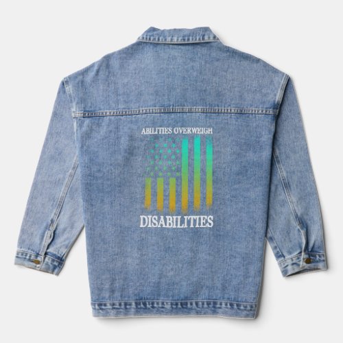 Handicap Humor Disabled Survivor Warrior  2  Denim Jacket