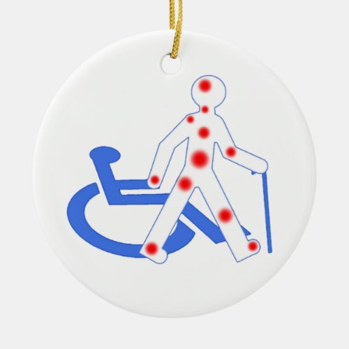 Handicap invisible  Visible Ceramic Ornament