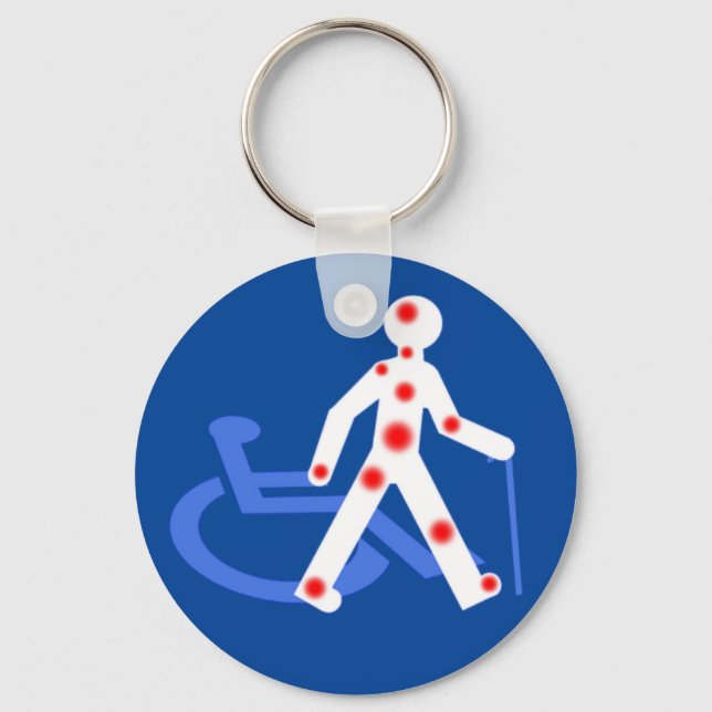 Handicap invisible / Visible Keychain (Front)