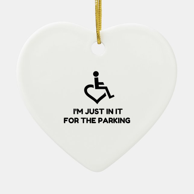 Handicap Parking Ceramic Ornament (Front)