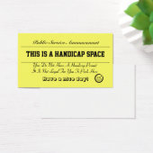 Handicap Parking Notice Cards (Desk)