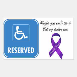 Handicap Parking Sign Rectangular Sticker