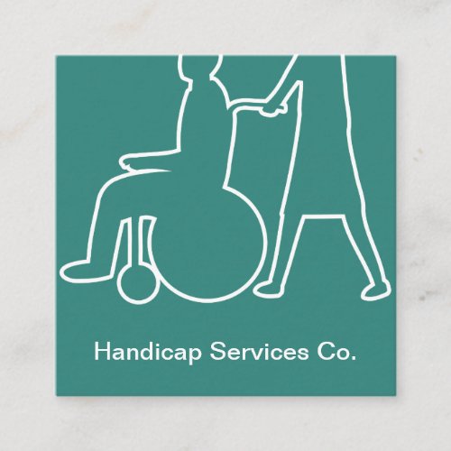 Handicap Services Modern Square Business Card