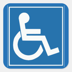 Handicap Sign 1.5" Sticker
