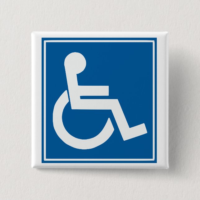 Handicap Sign Button (Front)