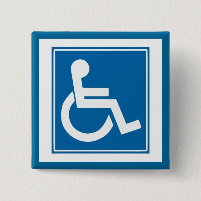 Handicap Sign Button (Front)