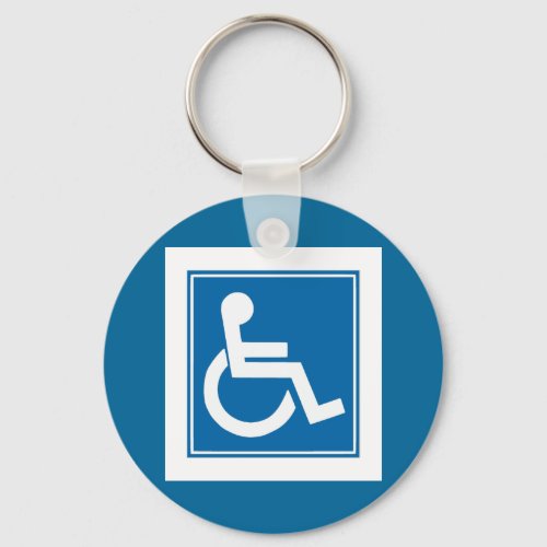 Handicap Sign Keychain