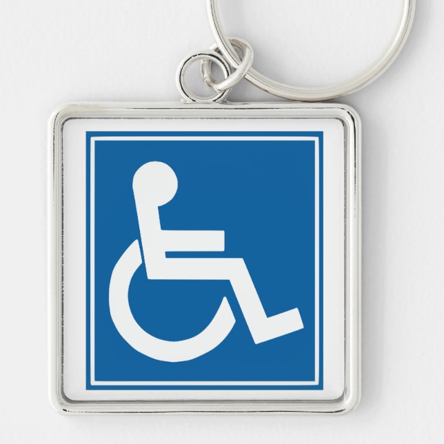 Handicap Sign Keychain (Front)
