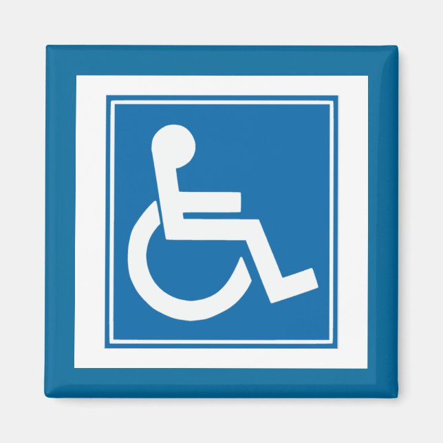 Handicap Sign Magnet (Front)