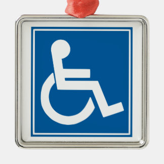 Handicap Sign Metal Ornament