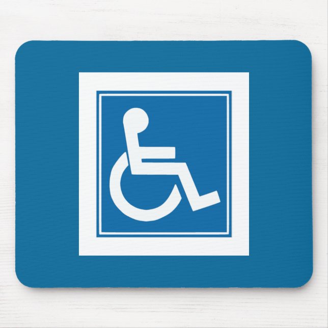 Handicap Sign Mouse Pad (Front)