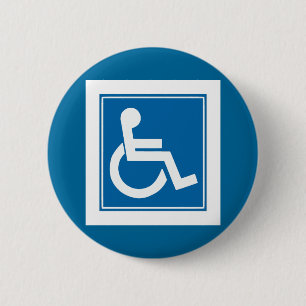 Handicap Sign Pinback Button