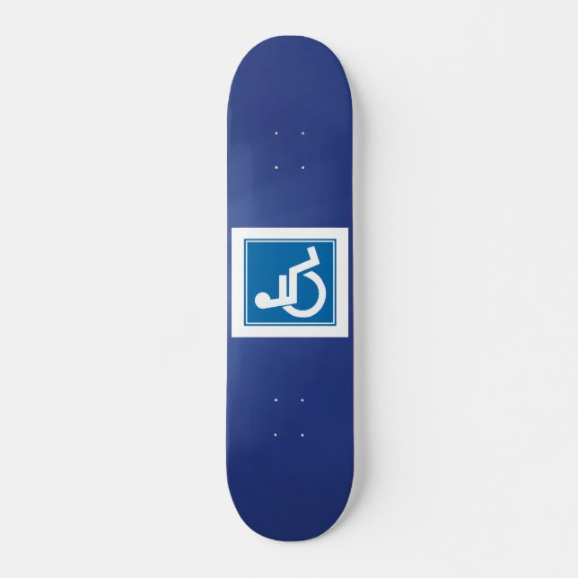 Handicap Sign Skateboard Deck (Front)