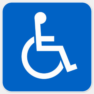 Handicap Sign Sticker