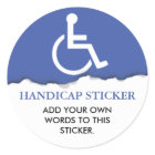 Handicap Symbol Custom Text